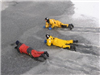 Firefighters practice moving around on thin ice